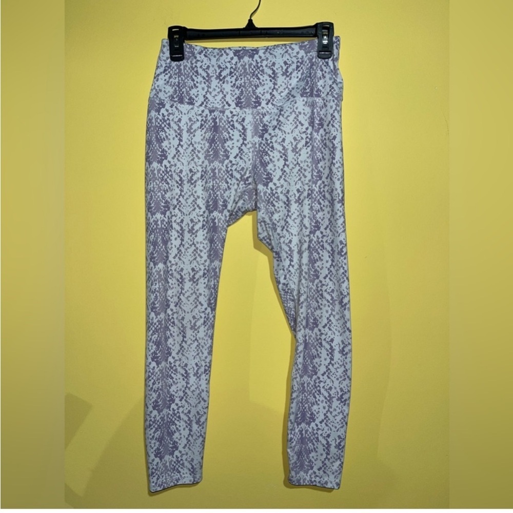 Apana Purple Snakeskin Print Leggings